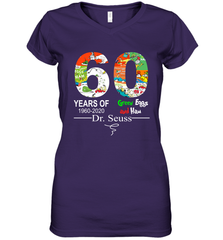 60 years of 1960 2020 Green Eggs and Ham Dr. Seuss Women's V-Neck - kambletee