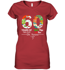 60 years of 1960 2020 Green Eggs and Ham Dr. Seuss Women's V-Neck - kambletee
