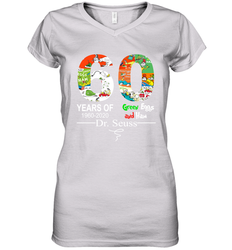 60 years of 1960 2020 Green Eggs and Ham Dr. Seuss Women's V-Neck - kambletee