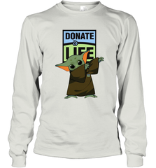 Baby Yoda Dabbing Donate Life Long Sleeve T-Shirt - kambletee