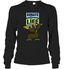 Baby Yoda Dabbing Donate Life Long Sleeve T-Shirt - kambletee
