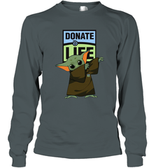 Baby Yoda Dabbing Donate Life Long Sleeve T-Shirt - kambletee