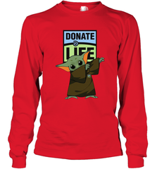 Baby Yoda Dabbing Donate Life Long Sleeve T-Shirt - kambletee