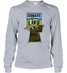Baby Yoda Dabbing Donate Life Long Sleeve T-Shirt - kambletee