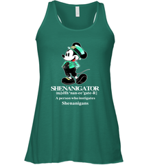 Mickey St Patricks day Shenanigator define Racerback Tank - kambletee