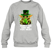 Baby Yoda hug Irish I am kiss me you must Sweatshirt - kambletee