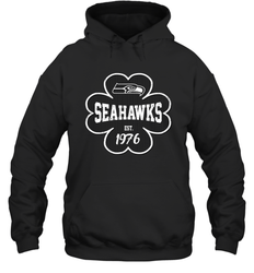 Patrick's Day Shamrock For Seattle Seahawks Fans Hoodie - kambletee