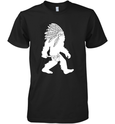 Native American Bigfot Premium Men's T-Shirt - kambletee