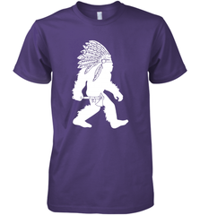 Native American Bigfot Premium Men's T-Shirt - kambletee