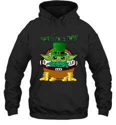 Baby Yoda The Mandalorian Happy St Patrick's Day Hoodie - kambletee