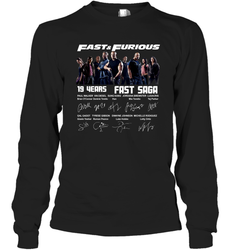 Fast and Furious 19 years Fast Saga signature Long Sleeve T-Shirt - kambletee