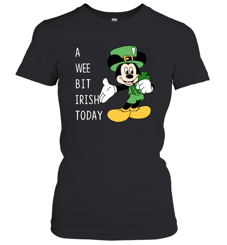 Mickey's Mouse A Wee Bit Irish Today Women's T-Shirt - kambletee