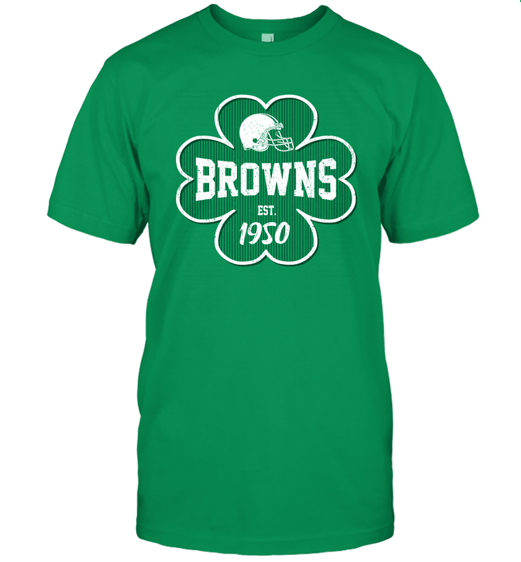Patrick's Day Shamrock For Cleveland Browns Fans Men's T-Shirt - kambletee