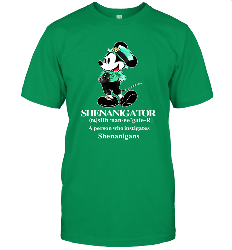 Mickey St Patricks day Shenanigator define Men's T-Shirt - kambletee