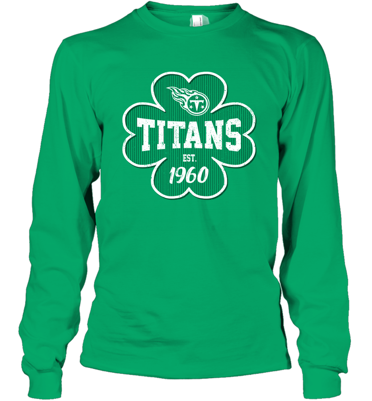Patrick's Day Shamrock For Tennessee Titans Fans Long Sleeve T-Shirt - kambletee