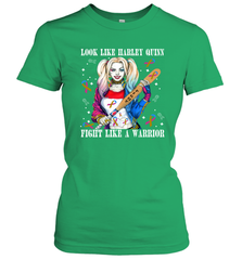Harley Quinn Fight Like A Warrior Bladder Cancer Awareness Women's T-Shirt - kambletee