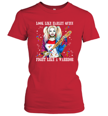 Harley Quinn Fight Like A Warrior Bladder Cancer Awareness Women's T-Shirt - kambletee