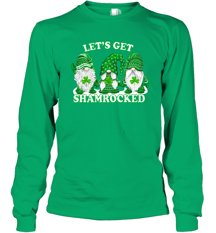 Gnomes let's get shamrocked St. Patrick's day Long Sleeve T-Shirt - kambletee