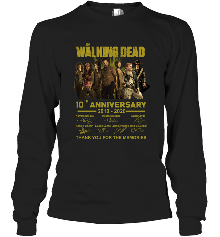 The Walking Dead 10th anniversary 2010 2020 Long Sleeve T-Shirt - kambletee
