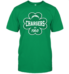 Patrick's Day Shamrock For Los Angeles Chargers Fans Men's T-Shirt - kambletee