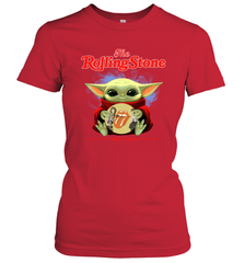 Star Wars Baby Yoda hug The Rolling Stones band 1962 2020 Women's T-Shirt - kambletee