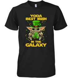 Baby Yoda Best Irish In The Galaxy Premium Men's T-Shirt - kambletee