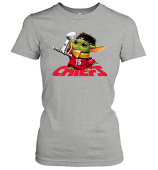 Kansas City Chiefs Baby Yoda Patrick Mahomes Women's T-Shirt - kambletee