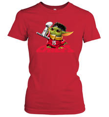 Kansas City Chiefs Baby Yoda Patrick Mahomes Women's T-Shirt - kambletee