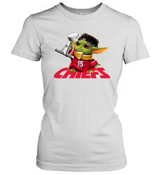 Kansas City Chiefs Baby Yoda Patrick Mahomes Women's T-Shirt - kambletee