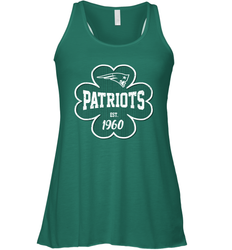 Patrick's Day Shamrock For New England Patriots Fans Racerback Tank - kambletee