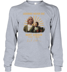 Legends never die Kurt Cobain 1967 1994 signature Long Sleeve T-Shirt - kambletee