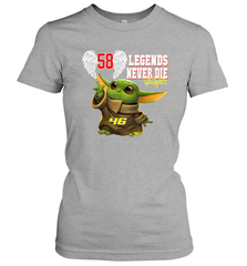 Baby Yoda Valentino Rossi Legends Never Die Women's T-Shirt - kambletee