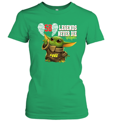 Baby Yoda Valentino Rossi Legends Never Die Women's T-Shirt - kambletee