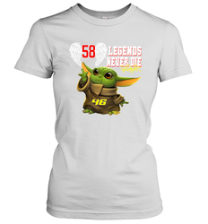 Baby Yoda Valentino Rossi Legends Never Die Women's T-Shirt - kambletee