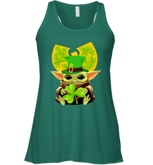 Wu Tang Clan baby Yoda hug Irish clover Racerback Tank - kambletee