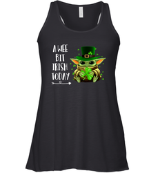 Baby Yoda hug St Patricks Day a wee bit Irish today Racerback Tank - kambletee