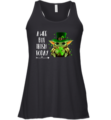 Baby Yoda hug St Patricks Day a wee bit Irish today Racerback Tank - kambletee
