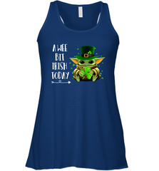 Baby Yoda hug St Patricks Day a wee bit Irish today Racerback Tank - kambletee