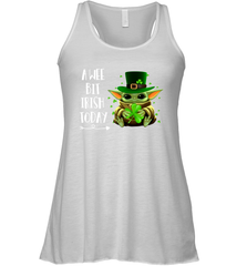 Baby Yoda hug St Patricks Day a wee bit Irish today Racerback Tank - kambletee