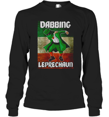 St Patricks Day Irish Dabbing Leprechaun Long Sleeve T-Shirt - kambletee