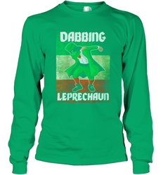 St Patricks Day Irish Dabbing Leprechaun Long Sleeve T-Shirt - kambletee