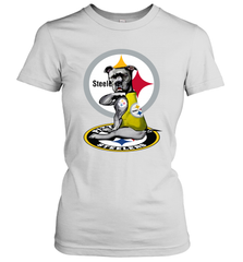 Pitbull Rottweiler I Love Pittsburgh Steelers Women's T-Shirt - kambletee