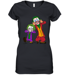 Double Joker Calvin and Hobbes Women's V-Neck - kambletee