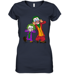 Double Joker Calvin and Hobbes Women's V-Neck - kambletee