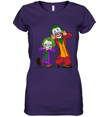Double Joker Calvin and Hobbes Women's V-Neck - kambletee