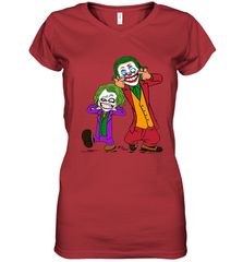 Double Joker Calvin and Hobbes Women's V-Neck - kambletee