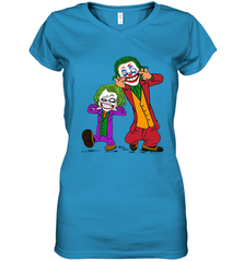 Double Joker Calvin and Hobbes Women's V-Neck - kambletee