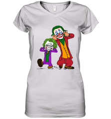 Double Joker Calvin and Hobbes Women's V-Neck - kambletee