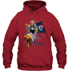 Harley Quinn Los Angeles Rams Of Prey Hoodie - kambletee