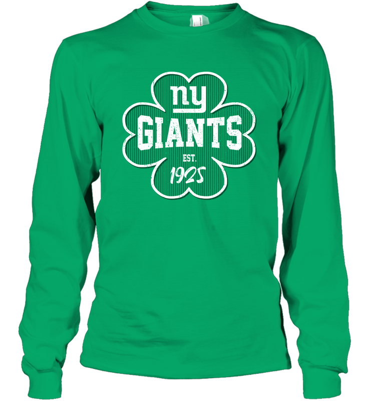 Patrick's Day Shamrock For New York Giants Fans Long Sleeve T-Shirt - kambletee